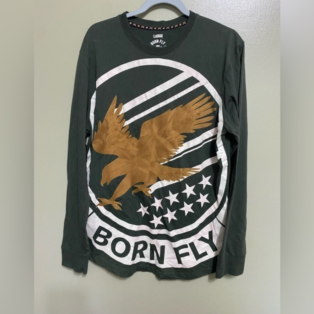 Born Fly long Sleeve‎ Tee, Size Large